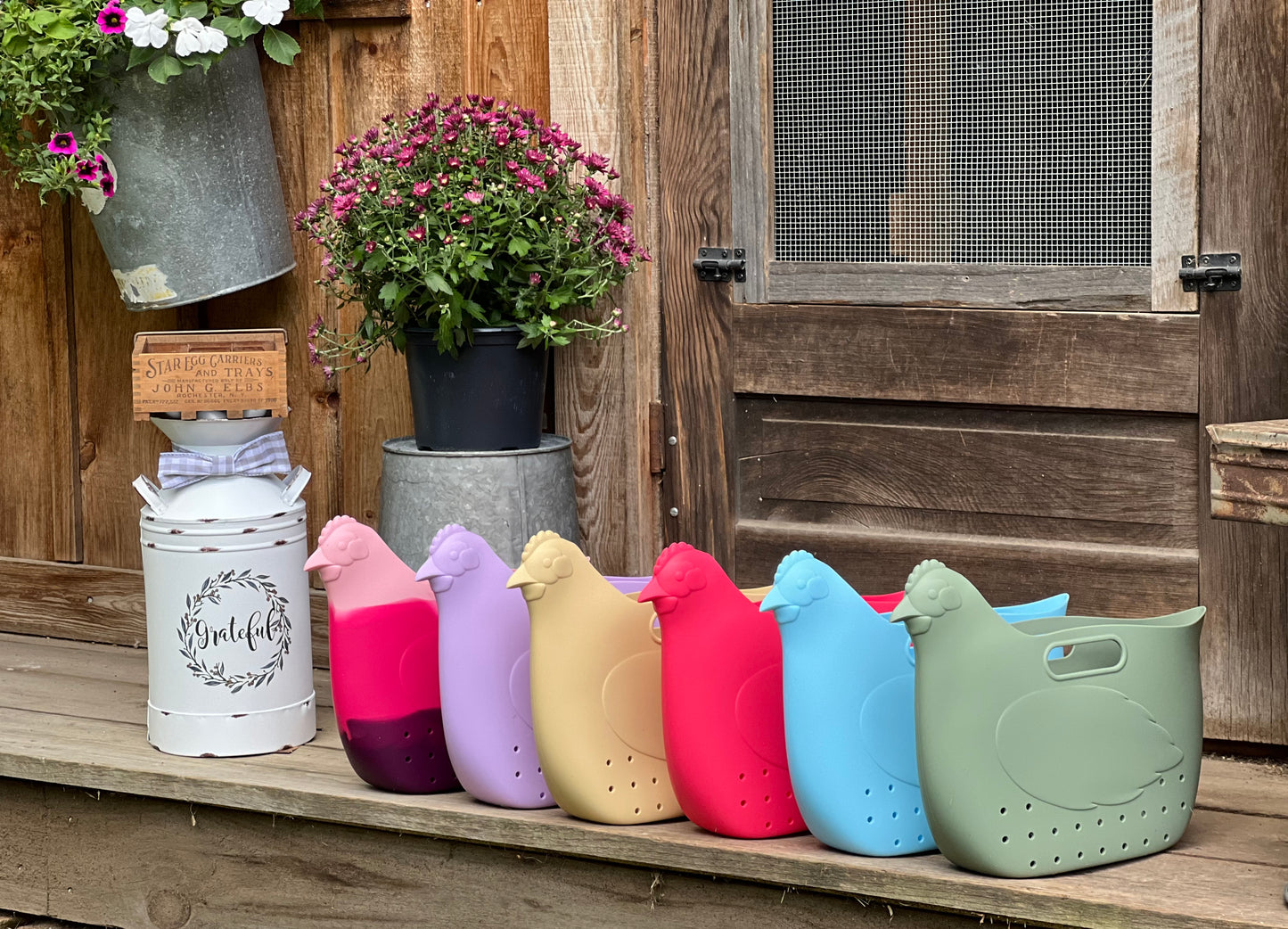Hefty Hen Egg & Garden Bag, Very Berry Pink