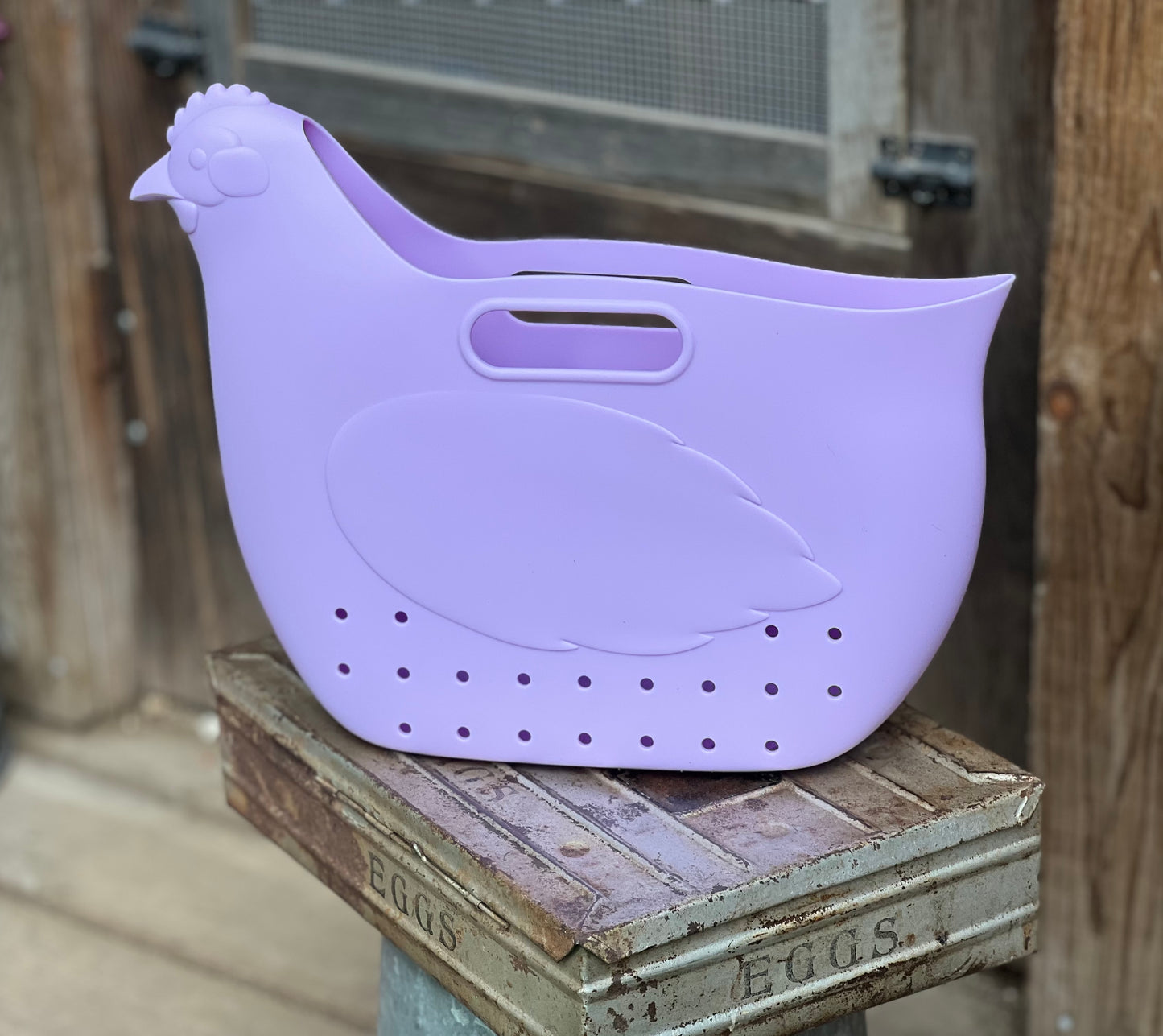 Hefty Hen Egg & Garden Bag, Purple