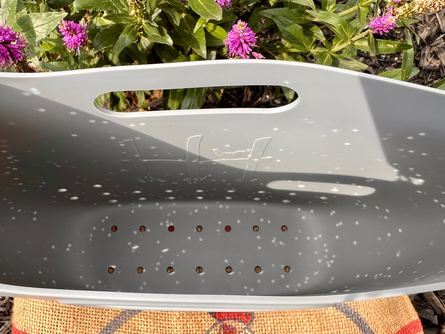 Hefty Hen Egg & Garden Bag, Grey & White Speckle