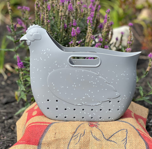 Hefty Hen Egg & Garden Bag, Grey & White Speckle