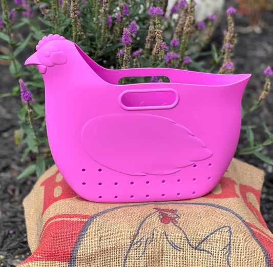 Hefty Hen Egg & Garden Bag, Pretty in Pink