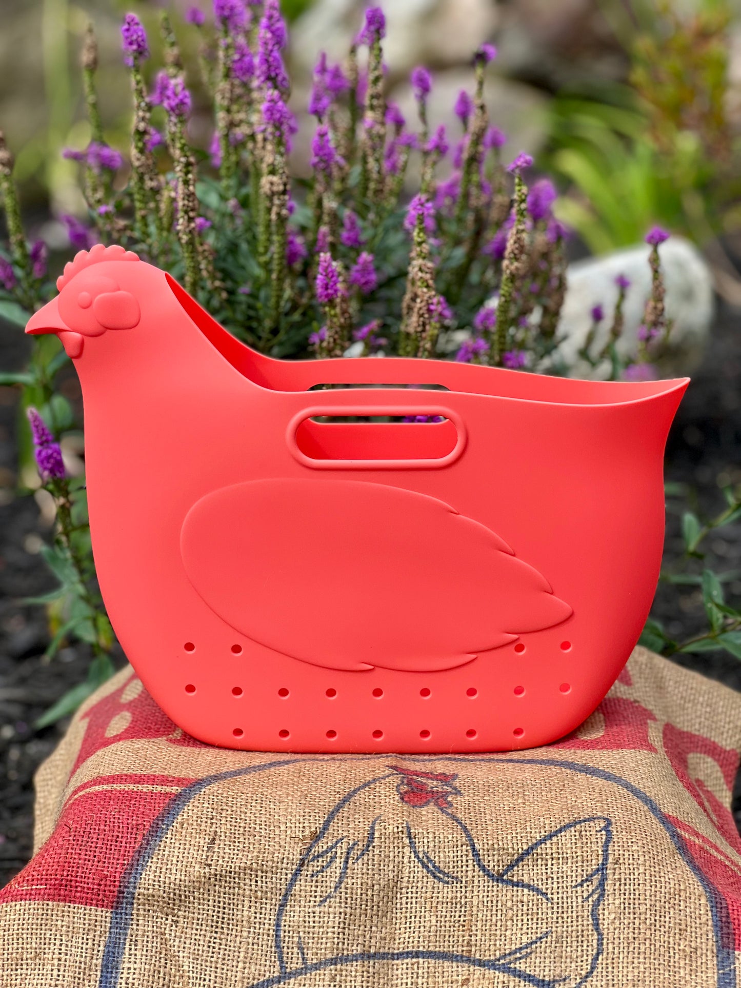 Hefty Hen Egg & Garden Bag, Salmon