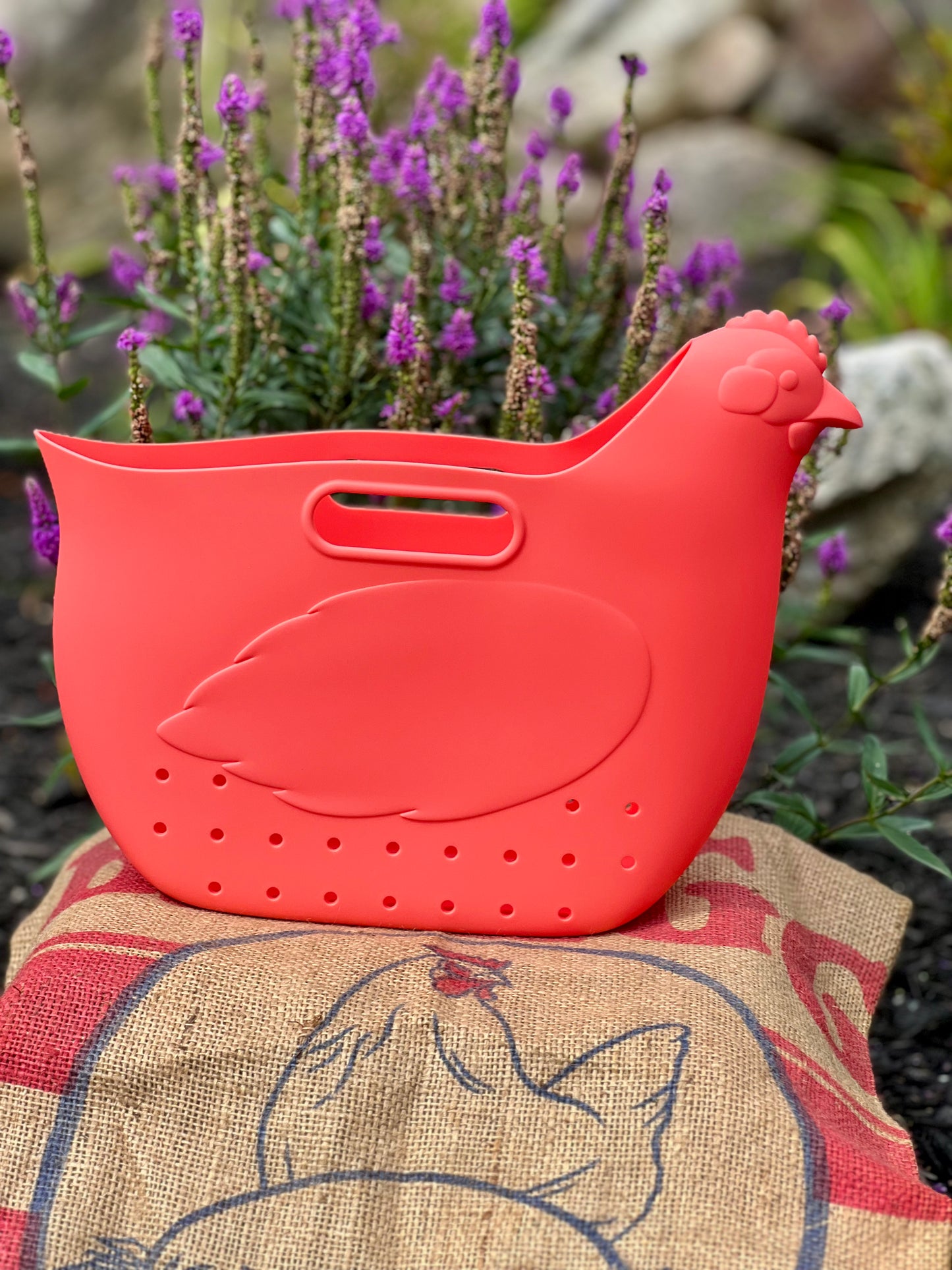 Hefty Hen Egg & Garden Bag, Salmon