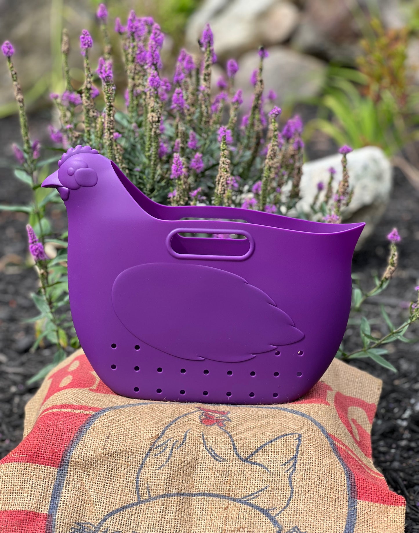 Hefty Hen Egg & Garden Bag, Plum
