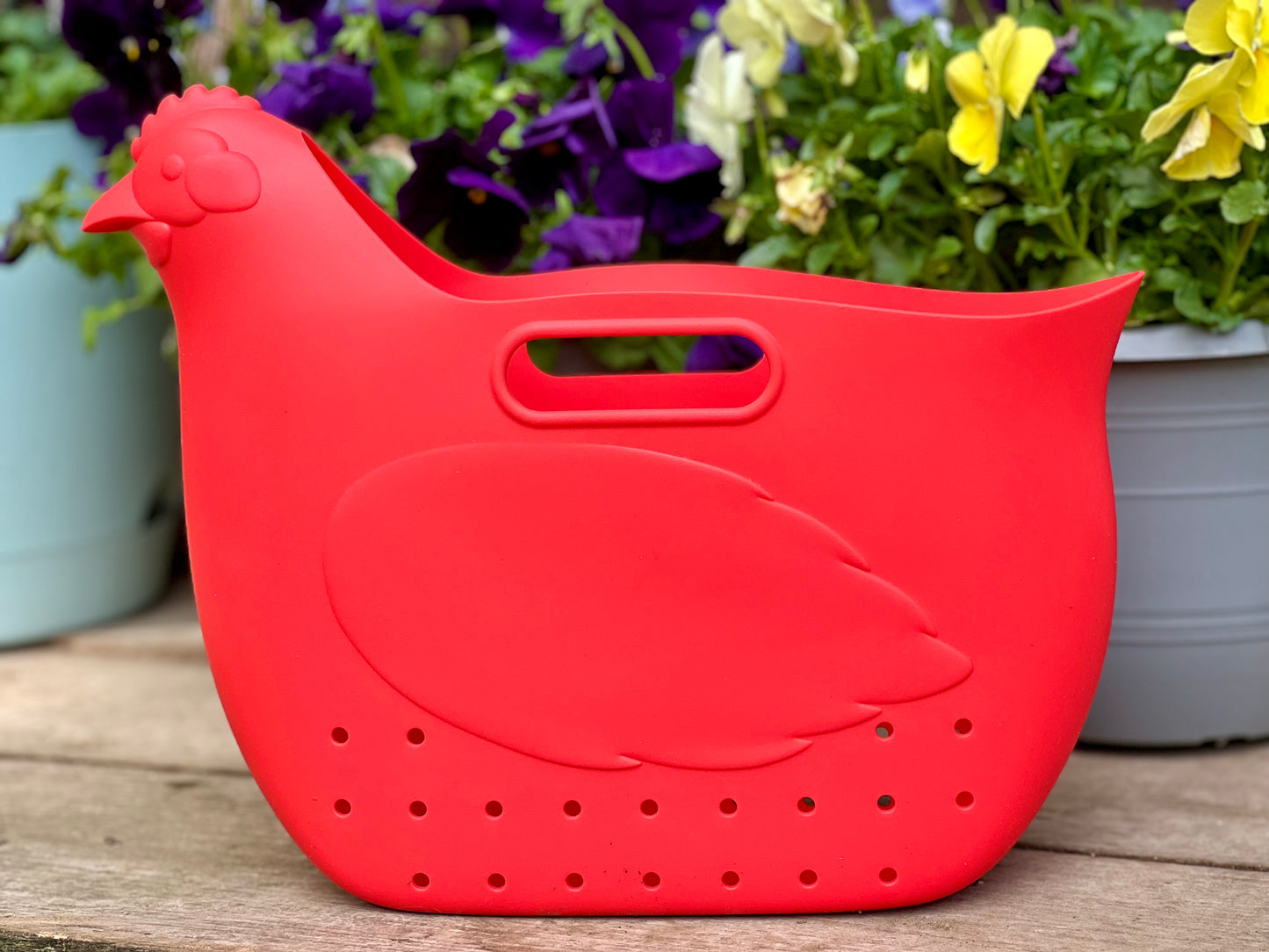 Hefty Hen Egg & Garden Bag, Red