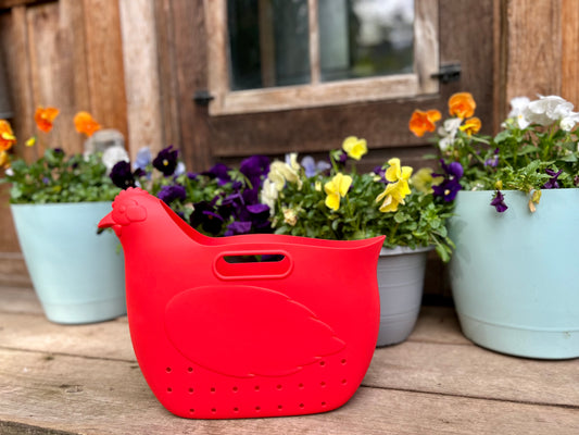 Hefty Hen Egg & Garden Bag, Red